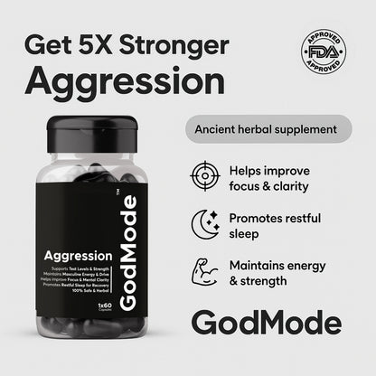 GodMode Aggression – Ayurvedic Men’s Vitality Capsules