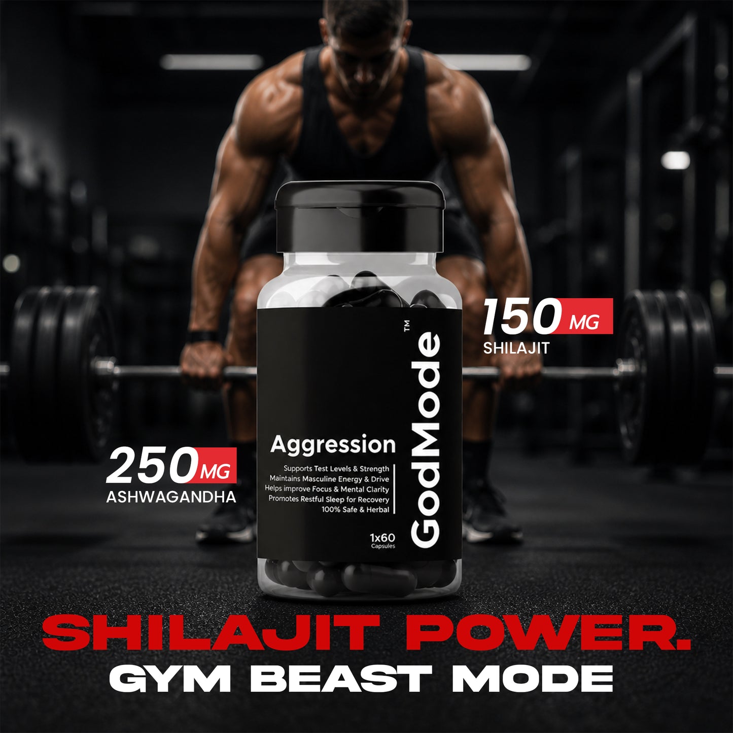 GodMode Aggression – Ayurvedic Men’s Vitality Capsules